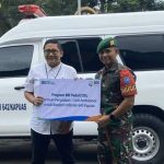 Yonif 642/Kps Menerima Bantuan Satu Unit Ambulance Dari Bank BRI