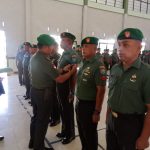Dandim 1208/Sambas Pimpin Upacara Korp Raport Kenaikan Pangkat Anggota