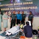 Korem 121/Abw Bersama Jajaran Donor Darah Dalam Rangka HUT Kodam XII/Tpr