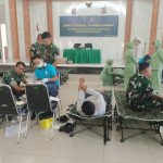 Kodim 1208/Sambas Gelar Bakti Sosial Donor Darah Dalam Rangka Hari Ulang Tahun Ke-66 Kodam XII/Tanjungpura.