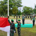 Upacara Bendera Sebagai Wujud Kebanggaan Prajurit dan PNS Korem 121/Abw