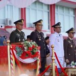 Dandim 1208/Sambas Dampingi Danrem 121/Abw Ikuti Peringatan Detik-Detik Proklamasi Dalam Rangka HUT Ke-79