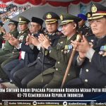 Dandim Sintang Hadiri Upacara Penurunan Bendera Merah Putih HUT ke-79 Kemerdekaan Republik Indonesi