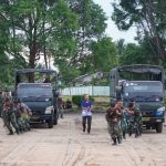 Meriahkan HUT Kemerdekaan RI Ke-79, Anggota Korem 121/Abw Lomba Tarik Truck Militer