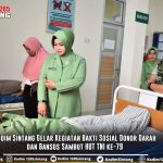 Kodim Sintang Gelar Kegiatan Bakti Sosial Donor Darah dan Bansos Sambut HUT TNI ke-79
