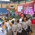 Ratusan Personel Polres Sintang Disiagakan, Amankan Cabut Undi Nomor Usur Paslon Bupati dan Wakil Bupati