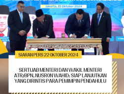 Sertijab Menteri dan Wakil Menteri ATR/BPN, Nusron Wahid: Siap Lanjutkan yang Dirintis para Pemimpin Pendahulu