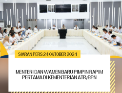 Menteri dan Wamen Baru Pimpin Rapim Pertama di Kementerian ATR/BPN