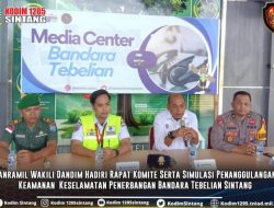 Danramil 1205-03 Wakili Dandim Hadiri Rapat Komite Serta Simulasi Penanggulangan Keamanan Keselamatan Penerbangan Bandara Tebelian Sintang