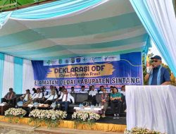 Ketua DPRD Sintang Indra Subekti Hadiri Deklarasi ODF Di Kecamatan Dedai