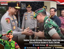 Dandim Sintang Bersama Forkopimda, Hadiri Kunjungan Kerja Kapolda Kalbar ke Polres Sintang