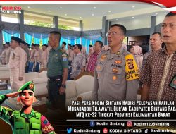 Pasi Pers Kodim Sintang Hadiri Pelepasan Kafilah Musabaqoh Tilawatil Qur’an Kabupaten Sintang Pada MTQ ke-32 Tingkat Provinsi Kalimantan Barat