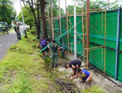 Korem 121/Abw Laksanakan Pembersihan Untuk Menjaga Lingkungan Tetap Bersih
