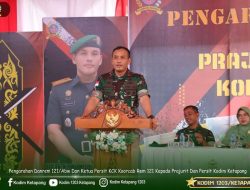 Kunker Perdana, Danrem 121/Abw Dan Ketua Persit KCK Koorcab Rem 121 Berikan Pengarahan Kepada Prajurit Dan Persit Kodim Ketapang