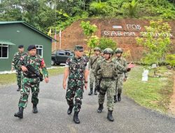 Danrem 121/Abw Kunjungi Pos Gabma Serikin Satgas Pamtas RI-Malaysia
