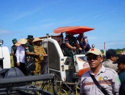 Danrem 121/Abw Dampingi Pangdam XII Tanjungpura Bersama Pemprov Kalbar Ikuti Panen Raya