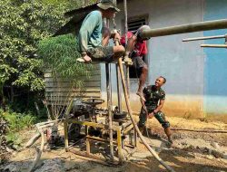 Kodim 1205/Sintang Bangun Sumur Bor dalam Program TMMD ke-125, Wujudkan Program Unggulan Kasad “Manunggal Air”