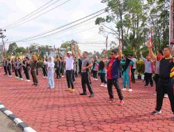 Polres Sintang Gelar Olahraga Bersama, Meriahkan HUT RI Ke-80