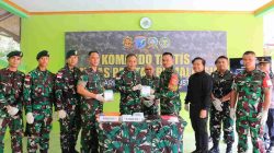 Danrem 121/Abw Terima Penyerahan Barang Bukti Sabu ± 5,1866 Kilogram, Hasil dari operasi Satgas Pamtas Yonarhanud 1/PBC Di Wilayah Perbatasan