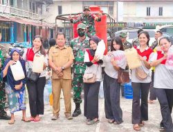 Koramil 1205-14/Sayan Salurkan Air Bersih Kepada Masyarakat